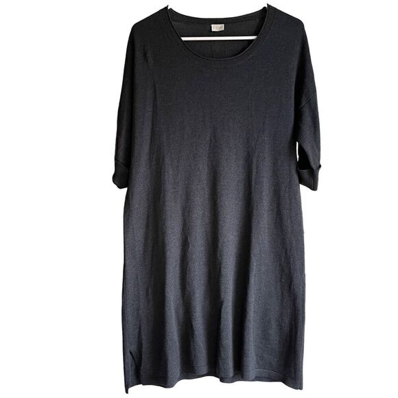 Poetry Womens Dress 2 Silk Cashmere Blend Oversized Tunic Luxe Weave Minimalist - Picture 1 of 10
